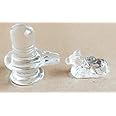 TreegoArt Natural Crystal Sphatik Shivling with Nandi Statue Combo for Puja Table Home Decor Car Dashboard and Gift Item - (Shivling with Nandi)