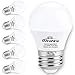 winshine E26 LED Light Bulb, 6W(60watt Equivalent) G45 Ceiling Fan Light Bulbs,5000K Daylight White A15 Standard Base Bulb.Pack of 6. (5000K)