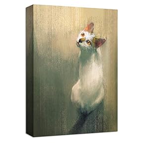 Canvas Wall Art Cute Cat Canvas Prints Home Artwork Decoration for Living Room,Bedroom - 12x18 inches