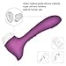 YHJ Suction Vibrator, Waterproof G Spot & Nipple & Clitoris Stimulator, 3 suction function and 8 vibration Modes Sex Toy for Women(Purple)