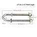 Amarine-made Stainless Steel Marine Boat Stern Bow Eye Tie Down U Bolt (1/2-Inch and 3/8-Inch Optional) (Silver, 1/2