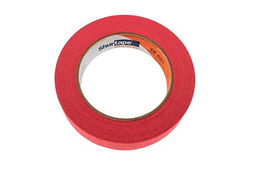 2pk of 1" in x 60yd Red Masking Tape Extra Sticky PRO Grade High Stick Special Project Painters Tape Painting Trim Arts Crafts School Home Office 21 Days 24MM x 55M .94 inch