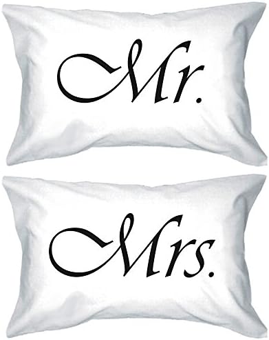 Mrとmrsカップル枕カバークラッシーmatching枕カバーのギフトnewlyweds Lomasdelprado Com Ar