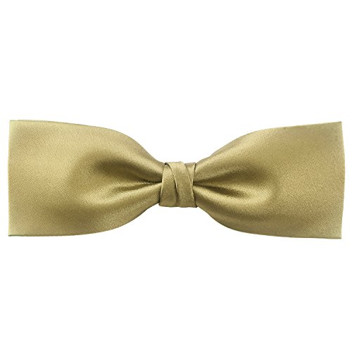 Mens Luxurious Matte Satin Pre-tied Bowtie Solid Bow Ties Various Colors