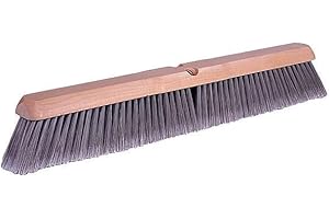 Weiler 42042 24" Fine Sweep Floor Brush, Flagged Silver Polystyrene Fill, Natural