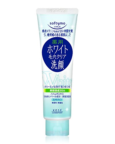 Kose Cosmeport Softymo White Facial Washing Foam Scrub in 150g by Kose softymo