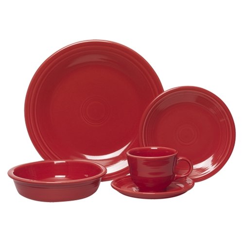 Fiesta 5-Piece Place Setting, Scarlet