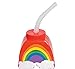 12 Unicorn Party Rainbow Plastic Reusable Cups with Straws - Party Cups