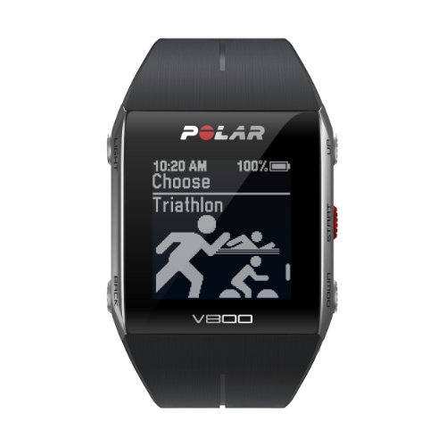 Polar V800 GPS Sports Watch with Heart Rate Monitor, Black (Color:  Black/Grey)
