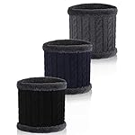 3 Pieces Unisex Cold Winter Neck Warmer Gaiter Double-Layer Fleece Lined Thick Knit Circle Scarf 3 Pieces Unisex Cold Winter Neck Warmer Gaiter Double-Layer Fleece Lined Thick Knit Circle Scarf