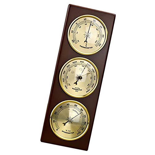 Almencla Wall Barometer Thermometer Hygrometer Weather Station Hanging Home/Office Metal Material - Thumbnail 3
