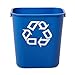 Rubbermaid Commercial Deskside Recycling Container, 3.4-Gallon, Blue, Small, Plastic, for Bedroom/Bathroom/Office, Fits Under Desk/Sink/Cabinet, Pack of 12