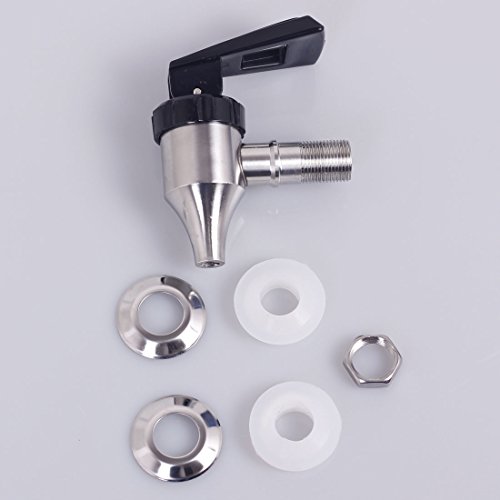 Lyty 304 Stainless Steel Beverage Dispenser Spigot/Faucet/Tap (Polished Finish, Press and Hold Spring Valve Valve) Fits 5/8" or 16mm opening