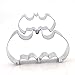 GXHUANG Batman Sugar Cookie Cutters Set - Stainless Steel, Set of 2, for Anniversary Birthday Wedding Party