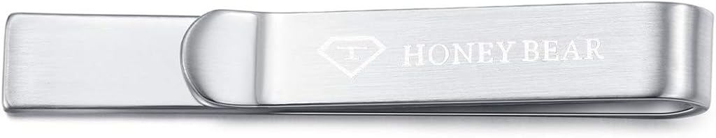 HONEY BEAR Mens Initial Alphabet Letter Tie Clip Bar - Image 3