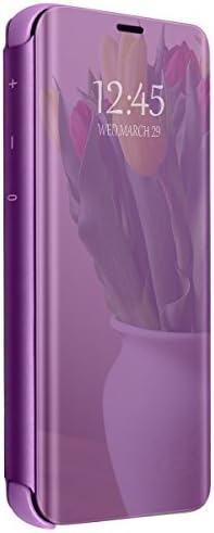 Mirror Case Compatible for Huawei nova 3 Cover Slim Flip Stand Translucent Clear View Electroplate Full Body Protective