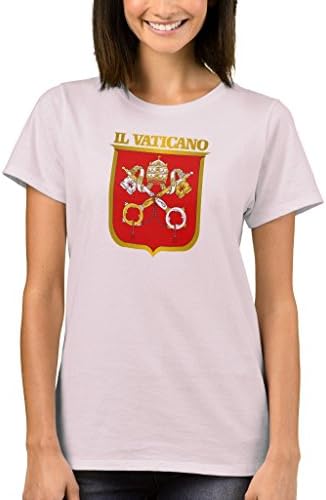 Zazzle Women's Basic T-Shirt, Vatican City COA T-Shirt, Pale Pink XXL