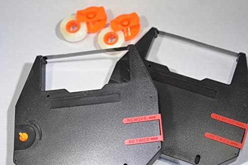 Nakajima WPT-150 Typewriter Ribbon & Correction Tape Bundle - 2 Black Cassettes & 2 Correction Tape Spools