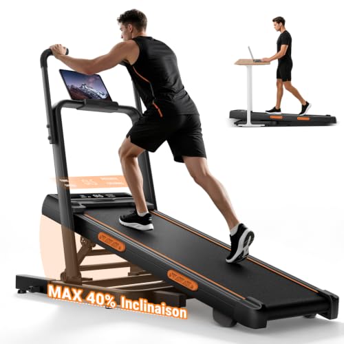 UMAY Walking Pad Laufband mit Steigung 40%, Laufband für Zuhause Klappbar