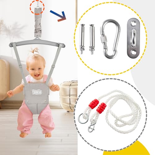 FUNLIO Baby Jumper with a Ceiling Hook for 6-24 Months, Baby Door
