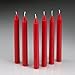 60 Chime Red Taper Candles 4 Inch X 7/16 from a Inch Thick Burn 1.1/2 Hour
