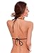 RELLECIGA Womens Push-up Swimwear Black Criss Cross Strappy Triangle Bikini Top Size Large