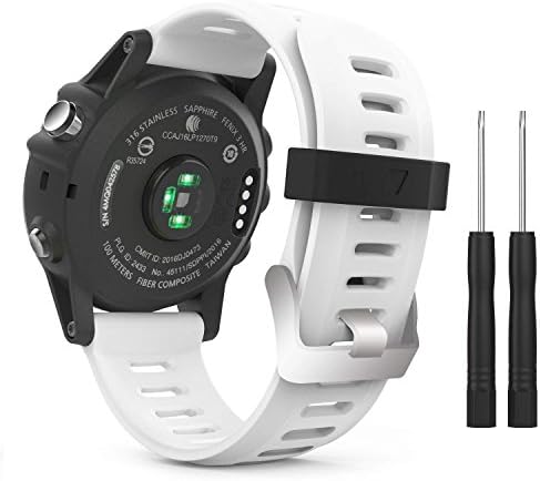 Probrother Replacement Silicone Band Smart Wrist Watch Accessory Strap for for Garmin Fenix 3 Garmin Fenix 3 HR Garmin Fenix 5X with Removal Tools