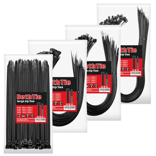 BethTie Zip Ties Strong Plastic Wire Ties