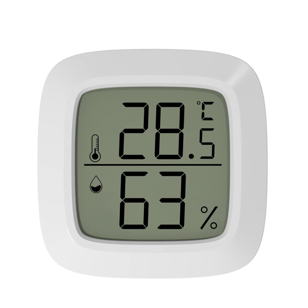 Room Thermometer Mini Hygrometer Thermometer Hygrometer Thermometer with Clear LCD Display and Face Icons LCD Digital Thermometer Hygrometer Temperature Humidity Meter