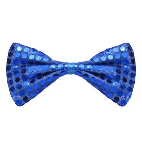SeasonsTrading Blue Sequin Bow Tie ~ Fun Costume Party Accessory (STC12062)