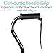 Vive Quad Cane - Walking Stick for Men and Women - Lightweight Adjustable Staff - Comfortable Right and Left Hand Grip for Stability Support - Four Prong Sturdy Aluminum Travel Aid - 4 Tip Black
