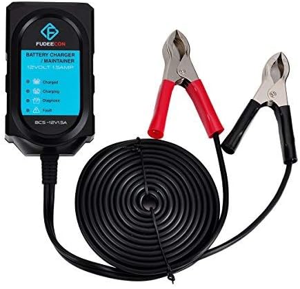 FUDEECON(TM) Battery Charger/Maintainer / Conditioner 12Volt 1.0Amp Fully Automatic Charge with LED Display
