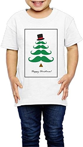 Funny Mustache Tree Happy Christmas Casual Funny Kid Children Short Sleeve Round Neck T Shirts Tshirt For Sleep Travel