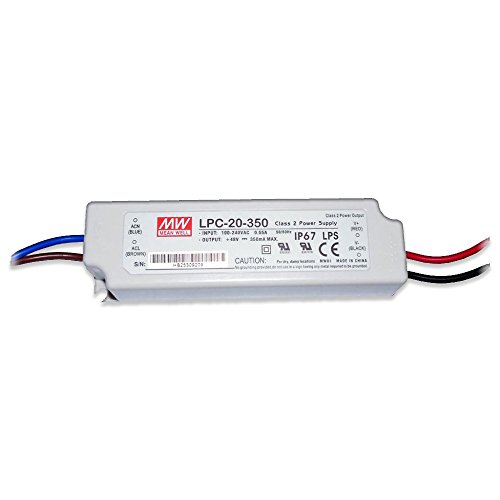LPC-20-350 | Mean Well LP Series 20W 350mA CC AC LED Driver