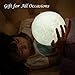 Moon Lamp With Stand | 3D Printed Moon Lamp | Dimmable Touch Control | Rechargeable LED Decor Light | Perfect Night Light for Kids | 3 colors | 5.9 inches | A Bright Lunar By WeXOOM