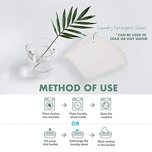 RUSTIC Laundry Soap Strips, Scent Free Laundry Detergent Sheets