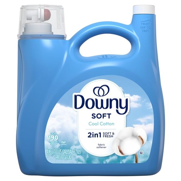 DOWNY, 7 IN 1 LIQUID COOL COTTON 190 LOAD, 140 OUNCE