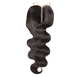 UNICE Hair Brazilian Body Wave Virgin Hair 4x4 Lace Closure Middle Part Natural Black