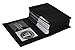 Leatherboss Genuine Leather Business Card Holder Wallet | Expandable Pocket, Credit Card & ID Slots | Stylish & Compact | Black