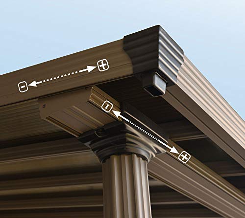 Palram Terrassenüberdachung Gala 3x5.4 Taupe 300x546cm – Bild 5
