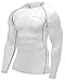 BALEAF Men's Cool Dry Skin Fit Long Sleeve Compression Shirt White Size M