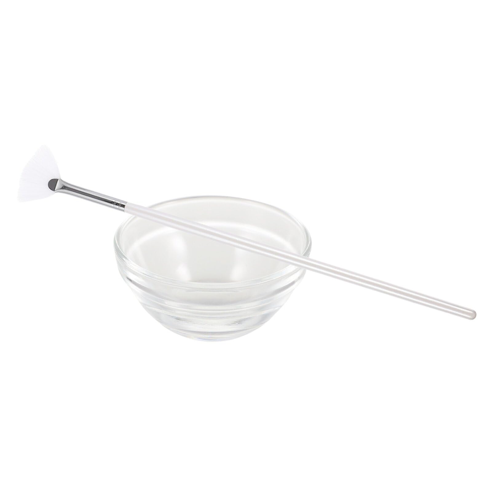 Photo 1 of Ipetboom Fan Face Brush and Mask Mixing Bowl Set, Beauty Facial DIY Mud Body Lotion Applicator Tool with Bowl for Facial Acid Brushing, Comfortable Handle Home Use Easy to Clean and Dry