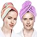 Microfiber Hair Towel Wrap, Quick Dry Hair Wrap Towels - Hair Drying Towels Turban for Wet Hair, Absorbent Hair-Drying Towel Wrap for Women Girls (Rainbow + Purple, 2 Pack)