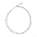 Artilady layer opal choker necklace for women ¡­ (SILVER OPAL)
