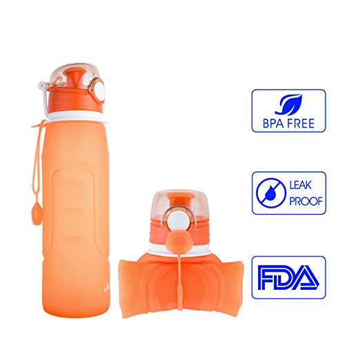 Collapsible water bottle, bpa free, leak proof , fda ap…
