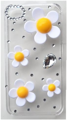 EVTECH(TM) 3D 3d Handmade Bling Lovely Flowers Crystal Case Cover Faceplate for iPhone 5 / 5S T-Mobile Sprint AT&amp;T Verizon(100% Handcrafted)