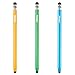 Honsky Cell Phone Stylus, Tablet Stylus for Touch Screens: Universal Slim Long Metal Pencil-Like Stylist Pens, Tablet Pen, Touchscreen Stylus Pen - Blue, Champagne, Green - Cylinder, 3 Packs