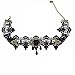 LEFINIS Black Rose Bead Popular Girl Gothic Black Lace Collar Choker Necklace Earrings Set