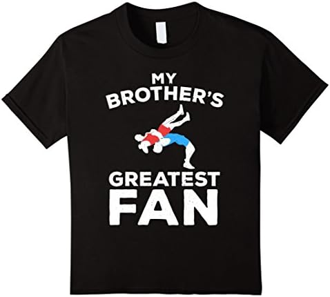 Kids Wrestling Boy T-Shirt for Brothers and Sisters 4 Black