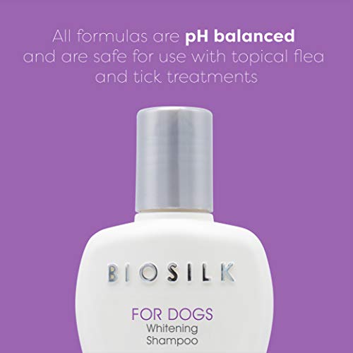 BioSilk for Dogs Silk Therapy Whitening Shampoo Best Brightening Dog